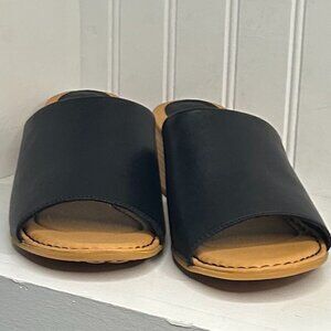 BORN Solid Leather Heels Size 10 In Black